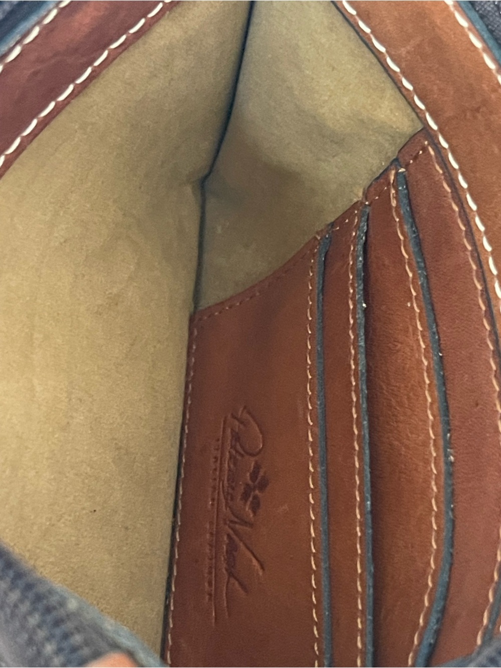 Patricia Nash Tan Brown Floral Leather Crossbody - Picture 4 of 10